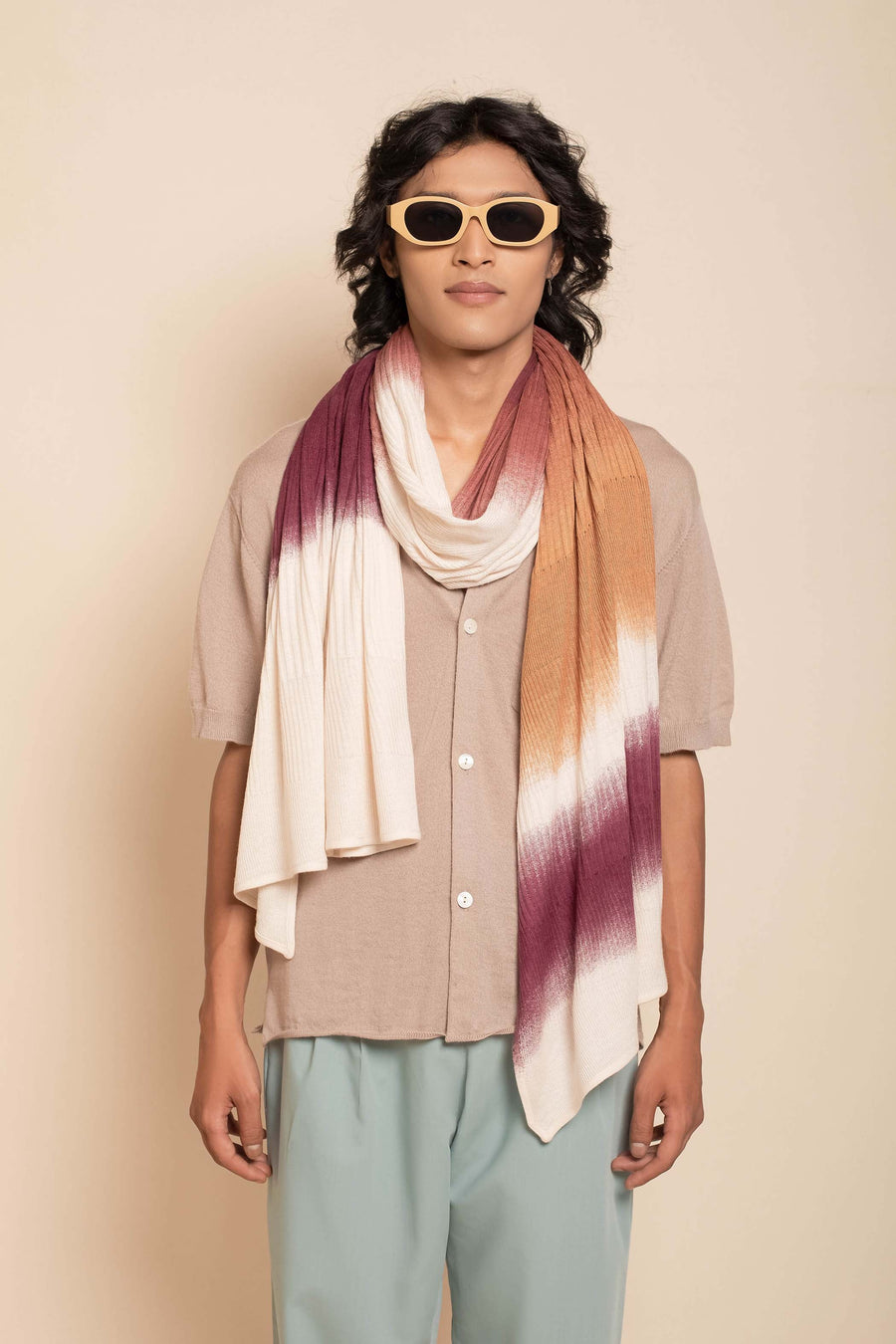 Formal Printed Ombre Stripes Unisex Scarf