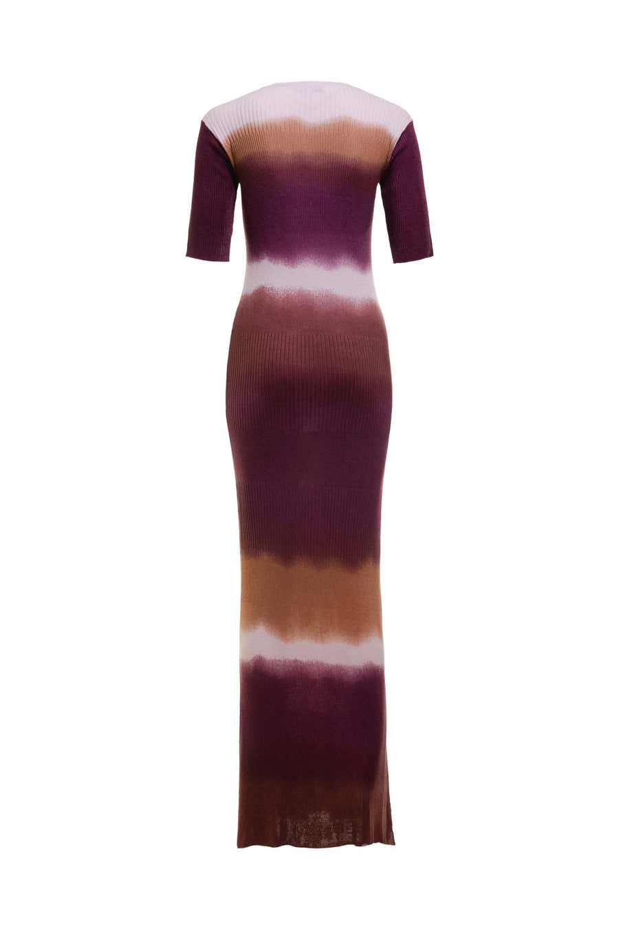 Women's Silk Wool Cashmere Multi Ribbed Dress