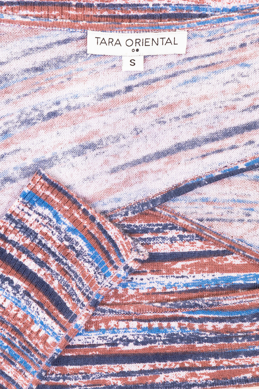 Women's Silk Wool Cashmere Textured Printed Top