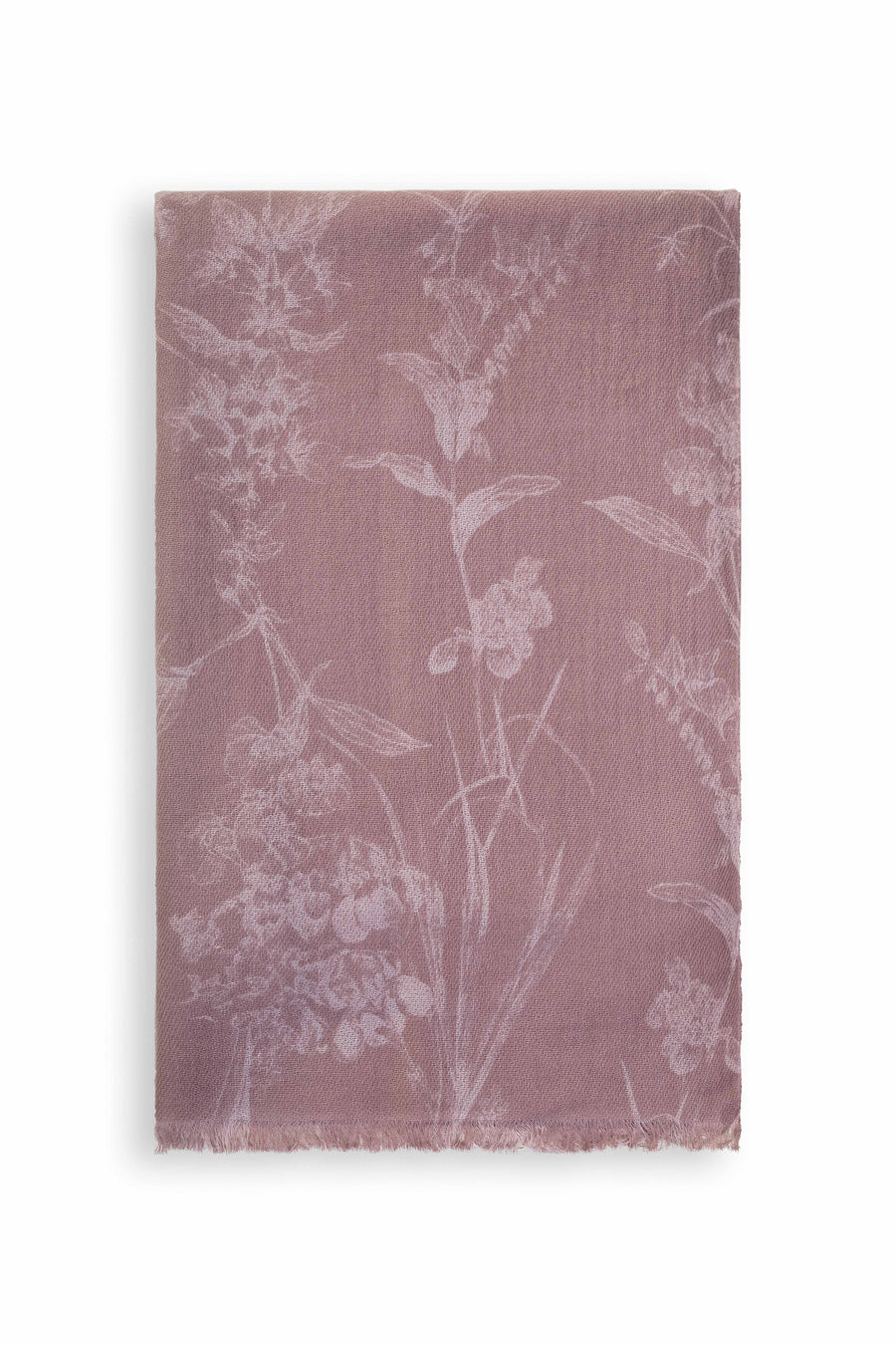 Modern Flower Printed Woven Cashmere Scarf