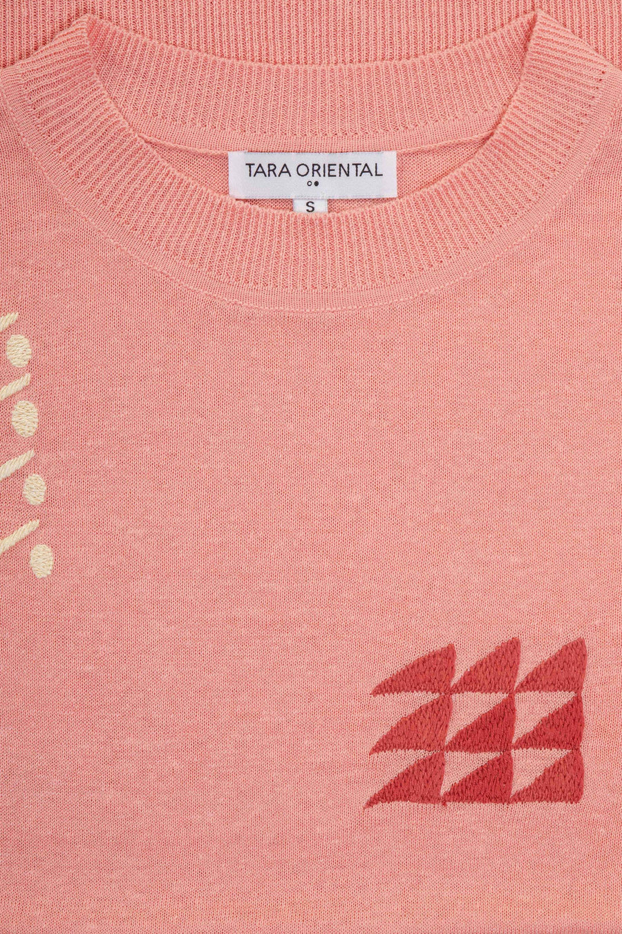 Women's Linen Textured Embroidered Top