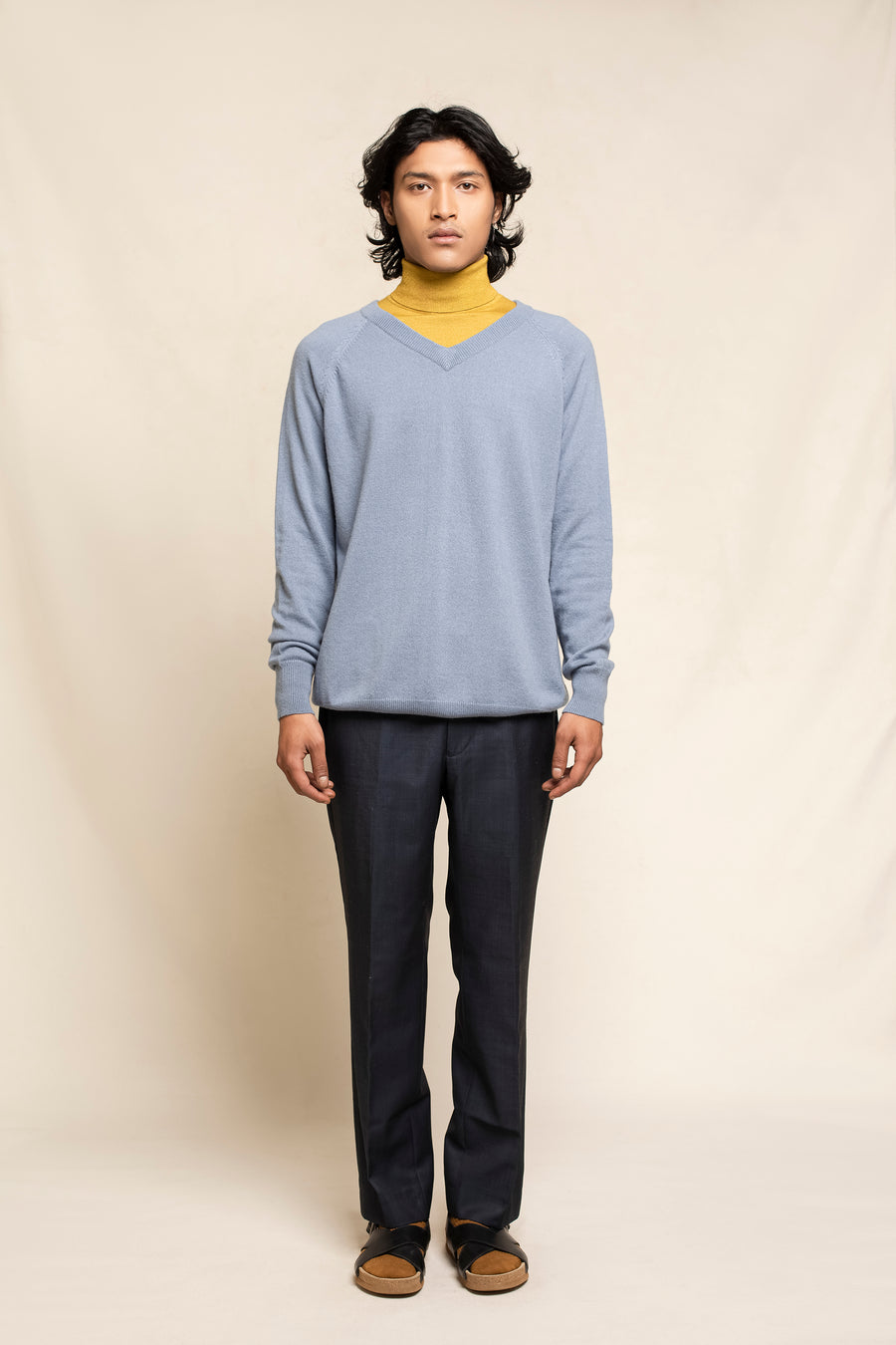 Unisex Cashmere V-Neck Sweater