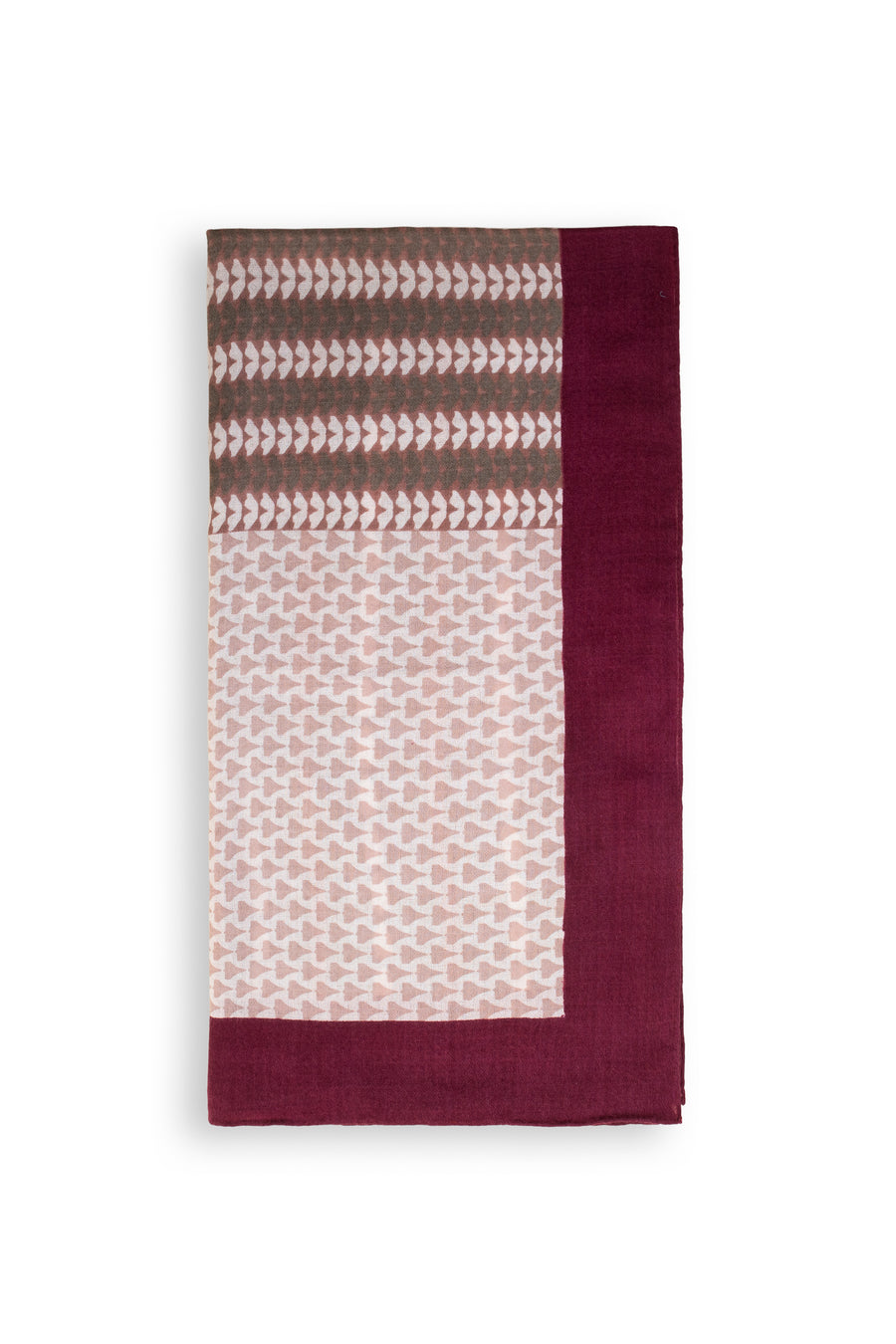 Micro Pattern Patch Printed Cashmere Square Scarf